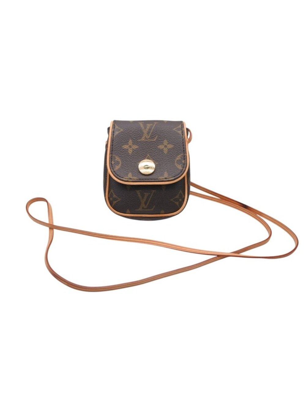 Louis Vuitton Pochette Cancun Shoulder Pouch Bag Monogram Gold